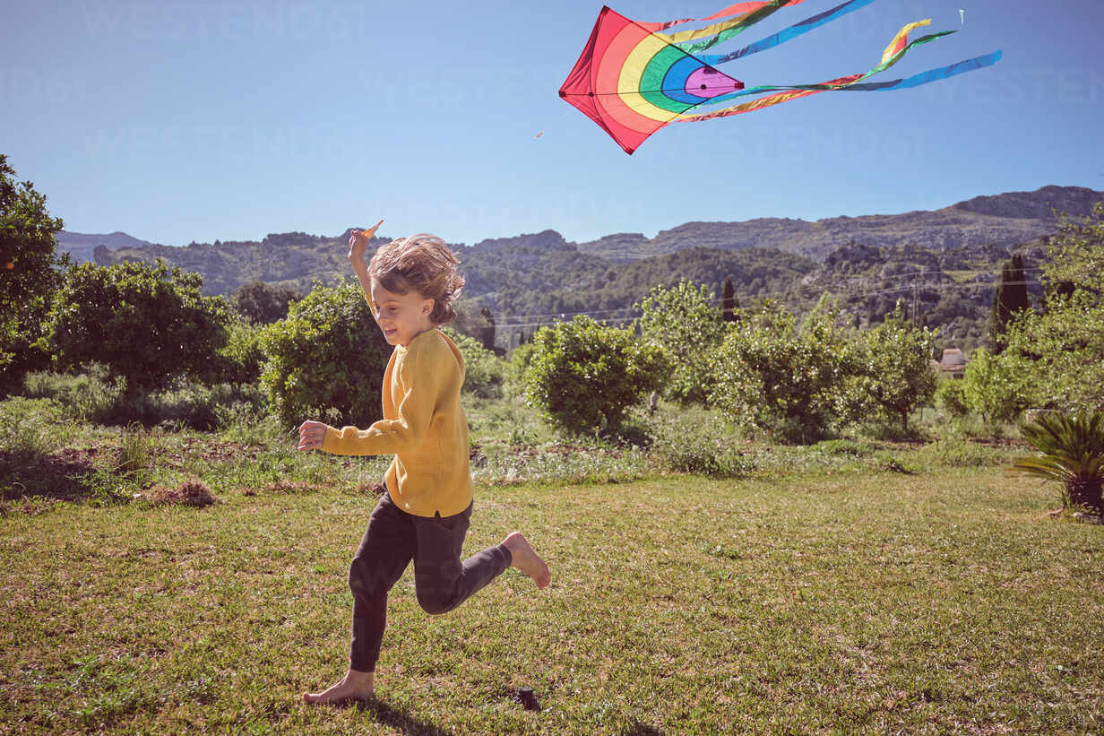 Kid Playing With Kite A Bit Of Happiness Wallpapers