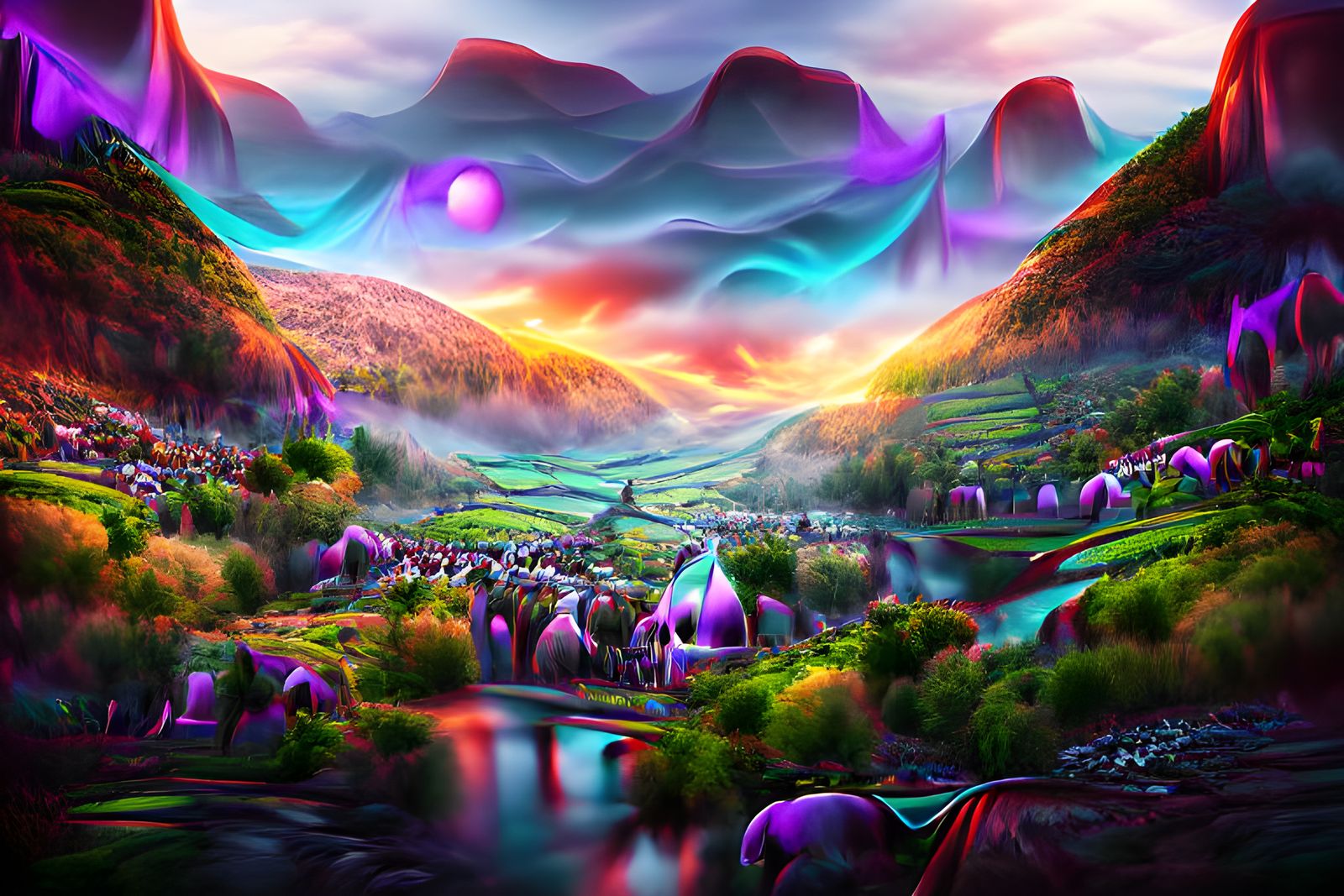 Spiritual Fantasy Art Sunrise
 Wallpapers
