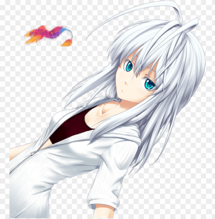Anime Girl With White Background